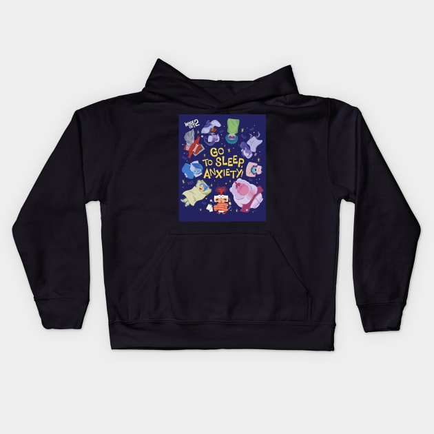 Inside Out 2: Go to Sleep Anxiety Kids Hoodie by BrunoMaxey